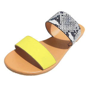 Women Slipper Leopard Stylish Female Shoes Casual Vintage Roman Platform Flat Slippers Sandals Shoes Sapatos Novos Senhoras