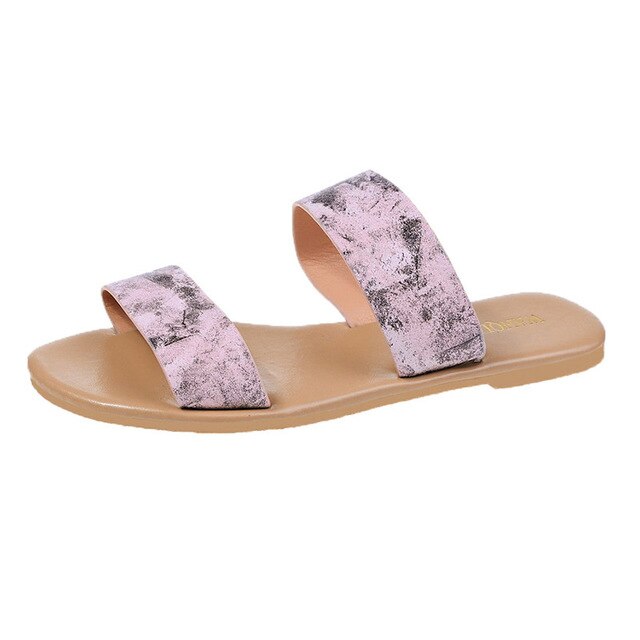 Women Slipper Leopard Stylish Female Shoes Casual Vintage Roman Platform Flat Slippers Sandals Shoes Sapatos Novos Senhoras