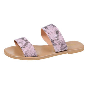 Women Slipper Leopard Stylish Female Shoes Casual Vintage Roman Platform Flat Slippers Sandals Shoes Sapatos Novos Senhoras