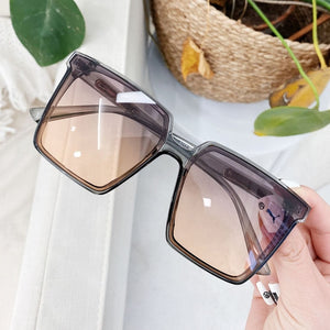 oversized square sunglasses for women and men clear tea black gradient sun glasses female sexy big eyewear uv400 oculos feminino