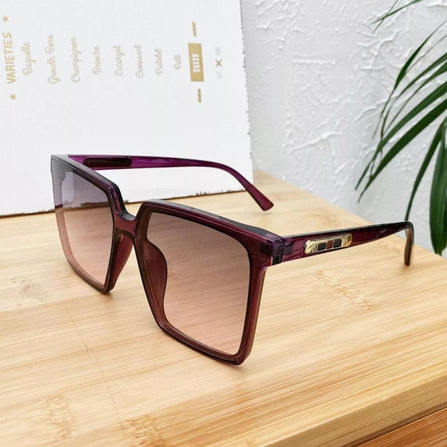 oversized square sunglasses for women and men clear tea black gradient sun glasses female sexy big eyewear uv400 oculos feminino