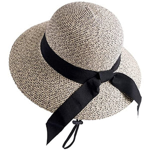 FURTALK Summer Hat for Women Beach Sun Hat Straw Hat panama fedora Cap Wide Brim UV Protection Summer Cap for Female