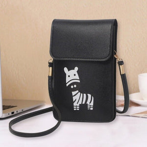 Transparent Women Messenger bag Mobile Phone Wallet  Shoulder Strap Handbag Clear Touch Screen Leather Bag sac a main #YL10