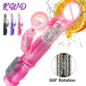 G Spot Dildo Rabbit Vibrator Masturbator Sex Toys for Women Vagina Clitoris Double Vibrator 10 Speeds Vagina Vibration sex toys