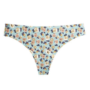 TERMEZY Women Sexy Flowers Lingerie Temptation Low-waist Panties Thong No trace Breathable Underwear Female G String Intimates