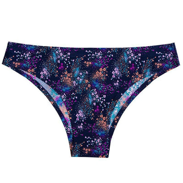 TERMEZY Women Sexy Flowers Lingerie Temptation Low-waist Panties Thong No trace Breathable Underwear Female G String Intimates