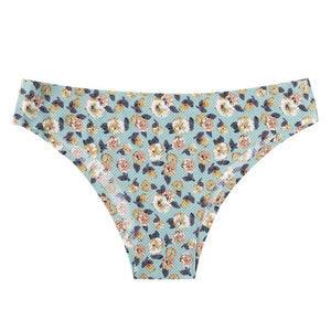 TERMEZY Women Sexy Flowers Lingerie Temptation Low-waist Panties Thong No trace Breathable Underwear Female G String Intimates