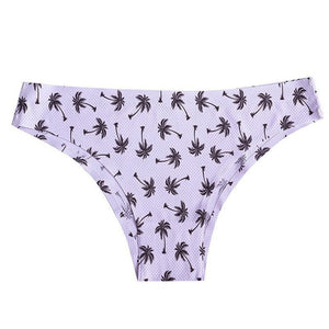 TERMEZY Women Sexy Flowers Lingerie Temptation Low-waist Panties Thong No trace Breathable Underwear Female G String Intimates