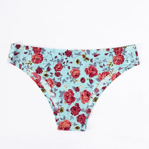 TERMEZY Women Sexy Flowers Lingerie Temptation Low-waist Panties Thong No trace Breathable Underwear Female G String Intimates