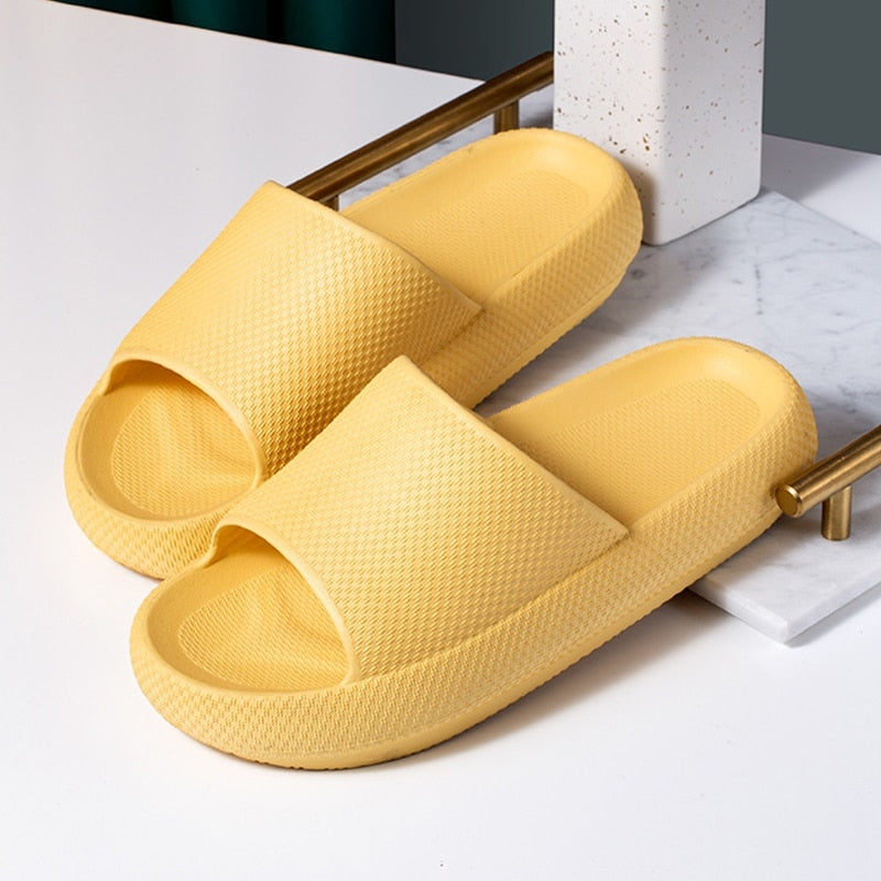 Trend Thick Sole Home Women Slippers 4.5cm Heel Ladies Platform Flat Shoes Non-slip EVA Living Room Indoor Slides Women Slippers