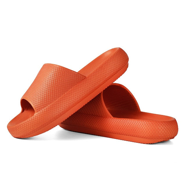 Trend Thick Sole Home Women Slippers 4.5cm Heel Ladies Platform Flat Shoes Non-slip EVA Living Room Indoor Slides Women Slippers