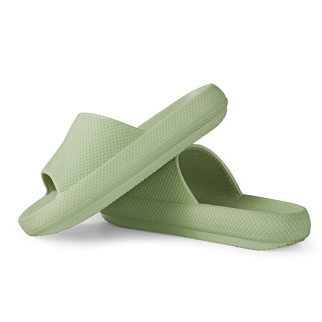 Trend Thick Sole Home Women Slippers 4.5cm Heel Ladies Platform Flat Shoes Non-slip EVA Living Room Indoor Slides Women Slippers