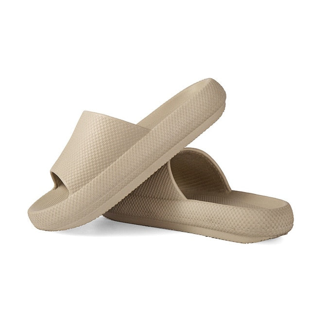 Trend Thick Sole Home Women Slippers 4.5cm Heel Ladies Platform Flat Shoes Non-slip EVA Living Room Indoor Slides Women Slippers