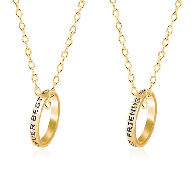 Best Friend Necklace Women Crystal Heart Tai Chi Crown Best Friends Forever Necklaces Pendants Friendship BFF Jewelry Collier