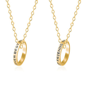 Best Friend Necklace Women Crystal Heart Tai Chi Crown Best Friends Forever Necklaces Pendants Friendship BFF Jewelry Collier