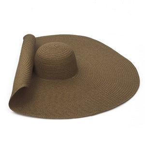 GEMVIE Oversized Straw Hat For Women Wide Brim Summer Sun Hat Packable Large Paper Beach Hat 2020 New Fashion