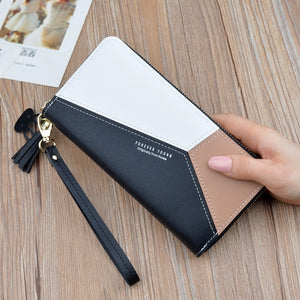 2020 Leather Wallet Women Luxury Big Capacity Clutch Long Ladies Purse Card Holder Geometric Women Wallets Money Pocket Bag W052