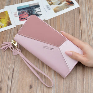 2020 Leather Wallet Women Luxury Big Capacity Clutch Long Ladies Purse Card Holder Geometric Women Wallets Money Pocket Bag W052