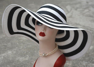 7.1''/18cm Huge Wide Brim Sun Hats Straw Summer Church Wedding Hats for Womens Ladies Floppy Kentucky Derby Party Dressy