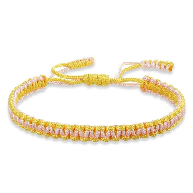 Ethnic Tibetan Buddha Woven Amulet Multicolor Bracelets & Bangles For Women Men Handmade Rope Buddha Charm Bracelet Friend Gift