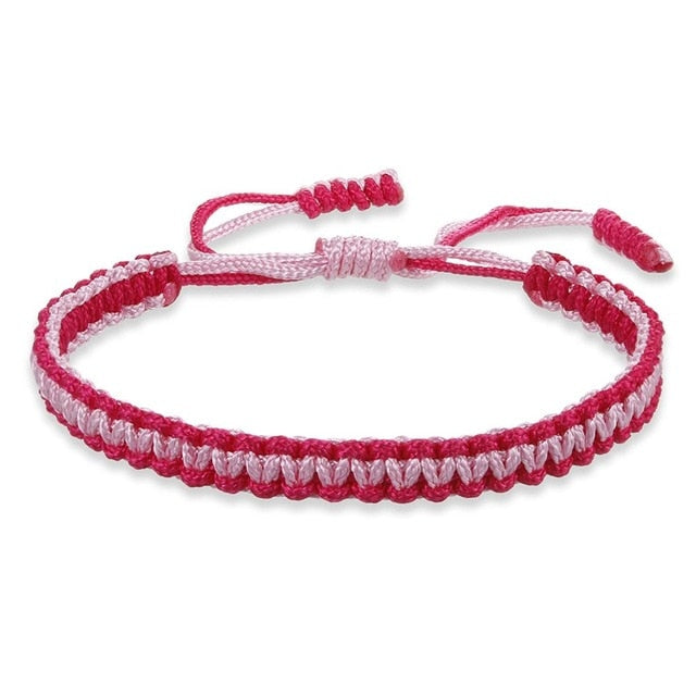 Ethnic Tibetan Buddha Woven Amulet Multicolor Bracelets & Bangles For Women Men Handmade Rope Buddha Charm Bracelet Friend Gift