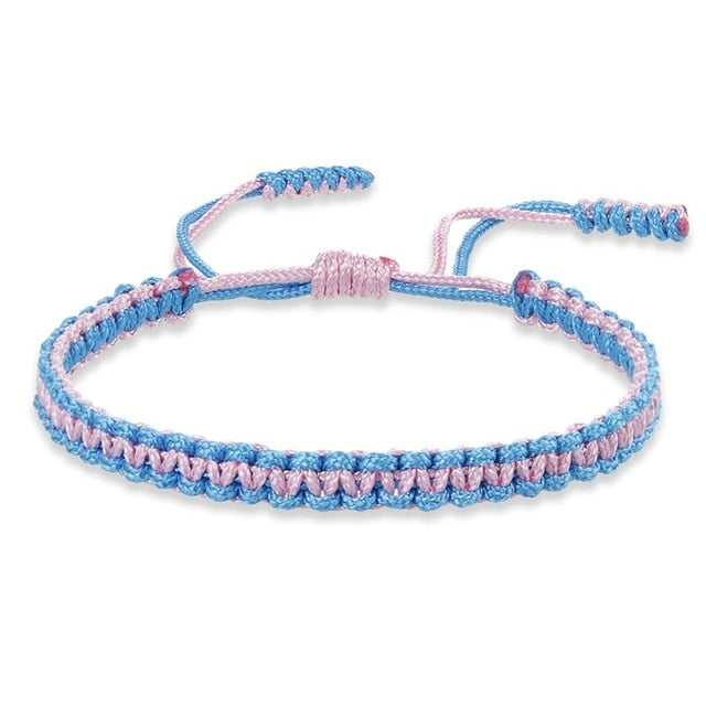 Ethnic Tibetan Buddha Woven Amulet Multicolor Bracelets & Bangles For Women Men Handmade Rope Buddha Charm Bracelet Friend Gift
