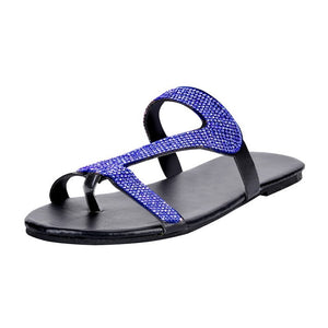 Sandals Women Bright Diamond Casual Outdoor Travel Flip Flop Beach Shoes Women Non-slip Slippers Shoes Woman Dropshipping