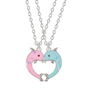 I Love You Best Friends Couple Necklace Jewelry Puzzle BFF Key Lock Tai Chi Heart Pendants Necklaces For Women Men Gift Collier