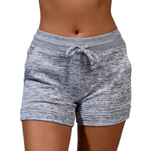 Summer Women  Fast Drying Drawstring Shorts Workout Fitness Running Sport Female Shorts Cotton High Waist Gym Cycling Shorts