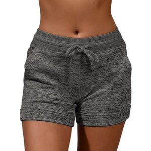 Summer Women  Fast Drying Drawstring Shorts Workout Fitness Running Sport Female Shorts Cotton High Waist Gym Cycling Shorts