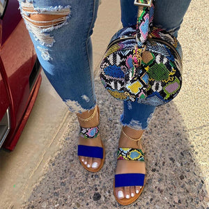 Women Slippers Snake Print Shoes Woman Casual Flat Slides Lady Outdoor Beach Flip Flops Comfort Female Shoes Summer Fashion New