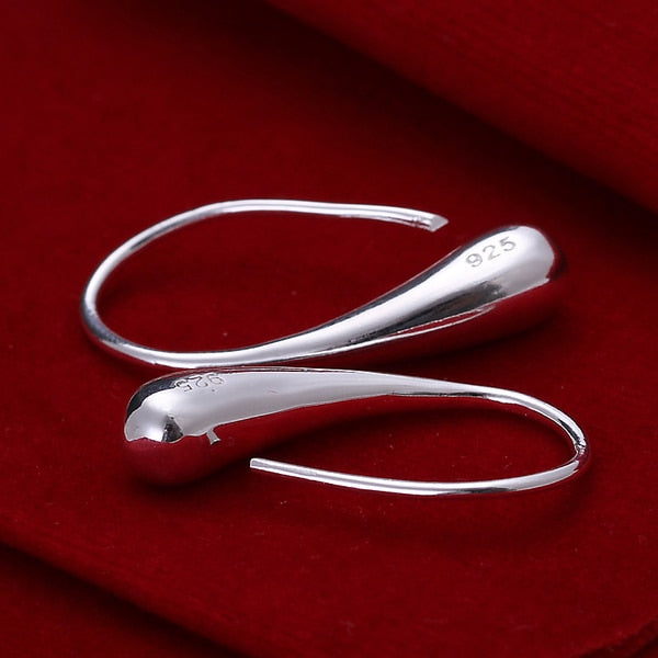 Hot Sale 925 Sterling Silver Teardrop/Waterdrop/Raindrop Dangle Korean Earrings for Women 2020 Wedding Party Gift