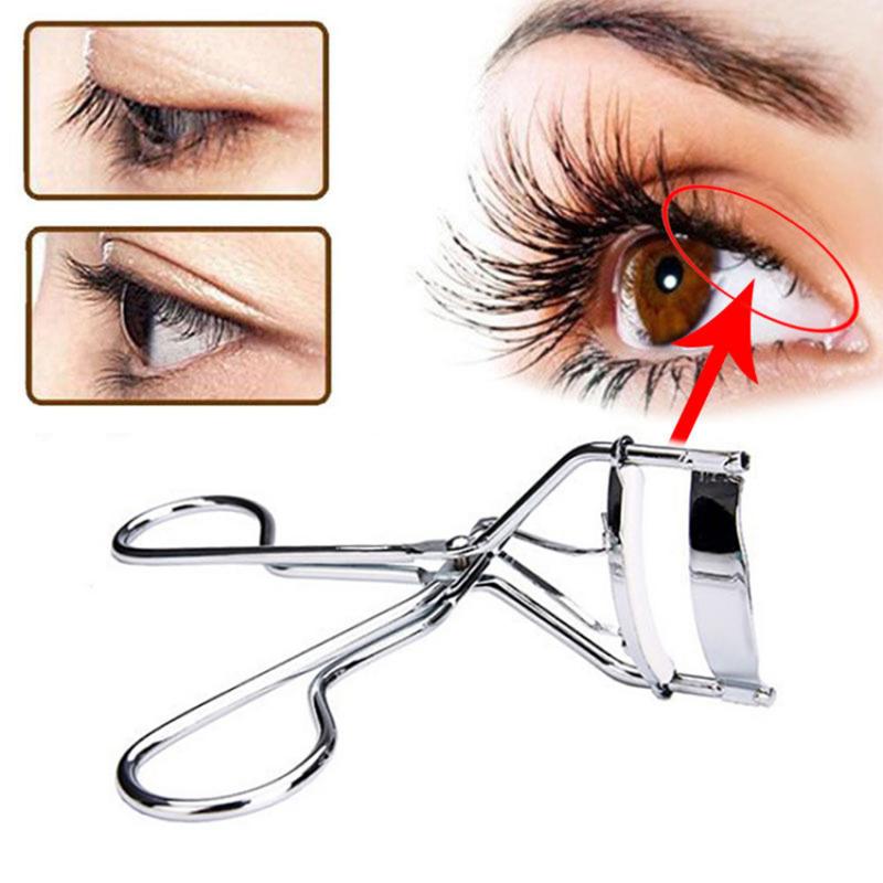 Portable Women Makeup Eyelash Curler Curling with silicone strip Eyebrow Clip Eyelash Cosmetic Makeup Tools Accessories