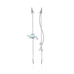 Thaya 100% Real Solid 925 Sterling Silver Willow Ear Drop Dangle Cryst Earring Charms сережкиFor Women Fashion Gift Fine Jewelry