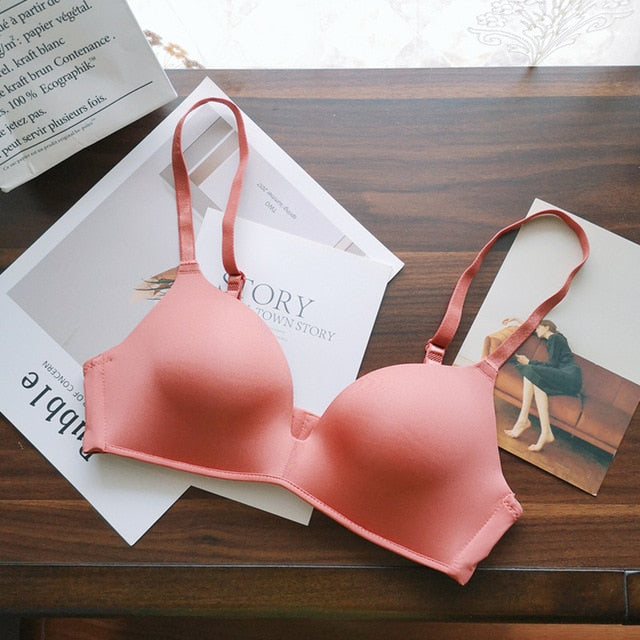 BEFORW Comfort Wireless Bras For Women Underwear Fashion Seamless Letter Straps Bra Sexy Lingerie Adjustable Push Up Bralette