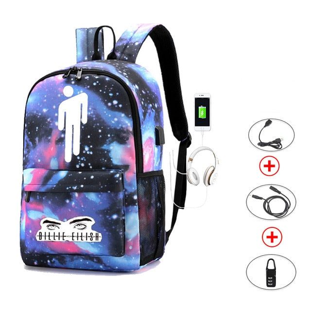 Canvas Usb School Bags for Girls Teenagers Backpack Women Bookbags Large Capacity Harajuku Girls Laptop Backpack mochila escolar