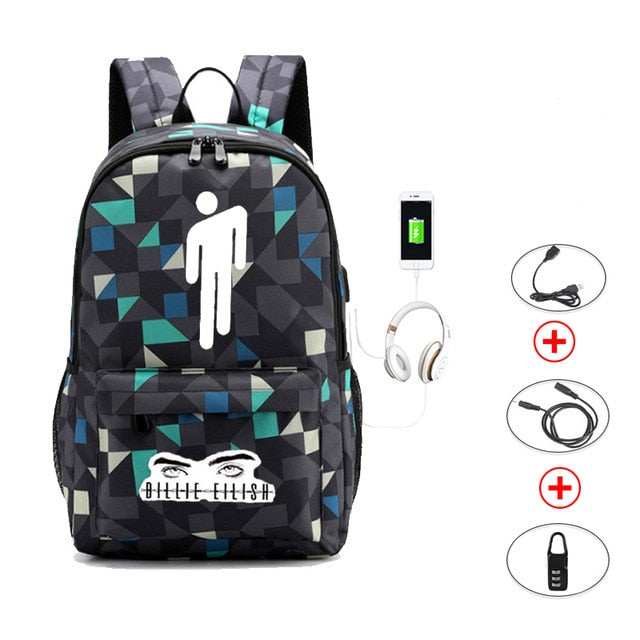 Canvas Usb School Bags for Girls Teenagers Backpack Women Bookbags Large Capacity Harajuku Girls Laptop Backpack mochila escolar