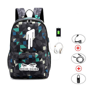 Canvas Usb School Bags for Girls Teenagers Backpack Women Bookbags Large Capacity Harajuku Girls Laptop Backpack mochila escolar