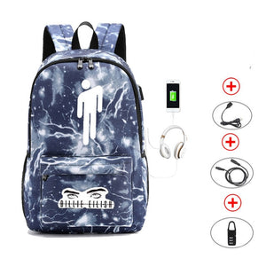 Canvas Usb School Bags for Girls Teenagers Backpack Women Bookbags Large Capacity Harajuku Girls Laptop Backpack mochila escolar