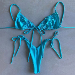 Sexy Micro Bikini 2020 Women Swimsuit Bandage Bikini Set Swimwear Female Halter Top Brazilian Bathing Suit Bather Biquini