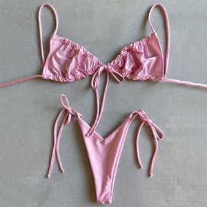Sexy Micro Bikini 2020 Women Swimsuit Bandage Bikini Set Swimwear Female Halter Top Brazilian Bathing Suit Bather Biquini