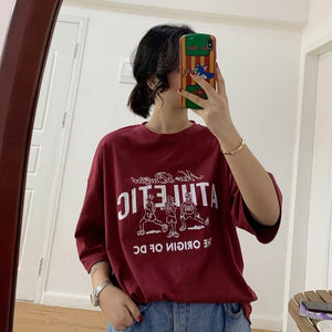 Japanese anime print graphic tees Women shirts Ulzznag short Sleeve Summer Tshirt Tops harajuku Loose Unisex Hip Hop Streetwear