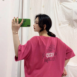 Japanese anime print graphic tees Women shirts Ulzznag short Sleeve Summer Tshirt Tops harajuku Loose Unisex Hip Hop Streetwear