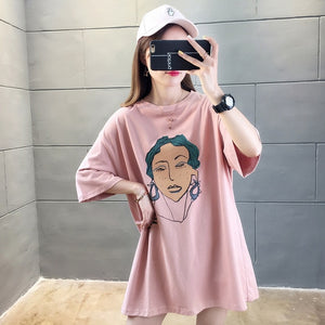 Japanese anime print graphic tees Women shirts Ulzznag short Sleeve Summer Tshirt Tops harajuku Loose Unisex Hip Hop Streetwear