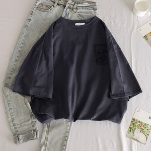 Japanese anime print graphic tees Women shirts Ulzznag short Sleeve Summer Tshirt Tops harajuku Loose Unisex Hip Hop Streetwear