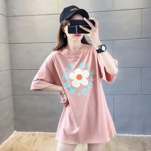 Japanese anime print graphic tees Women shirts Ulzznag short Sleeve Summer Tshirt Tops harajuku Loose Unisex Hip Hop Streetwear