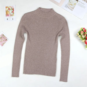 BEFORW 2020 Fall New Women Turtleneck Sweater Pullover Black Pink Knitted Slim Winter Sweater Casual Pullovers Top