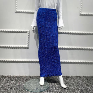 Faldas Mujer Moda Muslim Knitted High Waist Maxi Pencil Long Skirt Jupe Longue Femme Skirts Womens Clothing Jupe Crayon Femme
