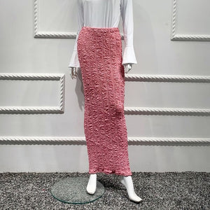 Faldas Mujer Moda Muslim Knitted High Waist Maxi Pencil Long Skirt Jupe Longue Femme Skirts Womens Clothing Jupe Crayon Femme