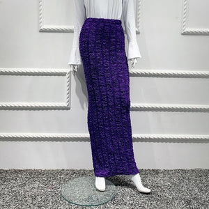 Faldas Mujer Moda Muslim Knitted High Waist Maxi Pencil Long Skirt Jupe Longue Femme Skirts Womens Clothing Jupe Crayon Femme